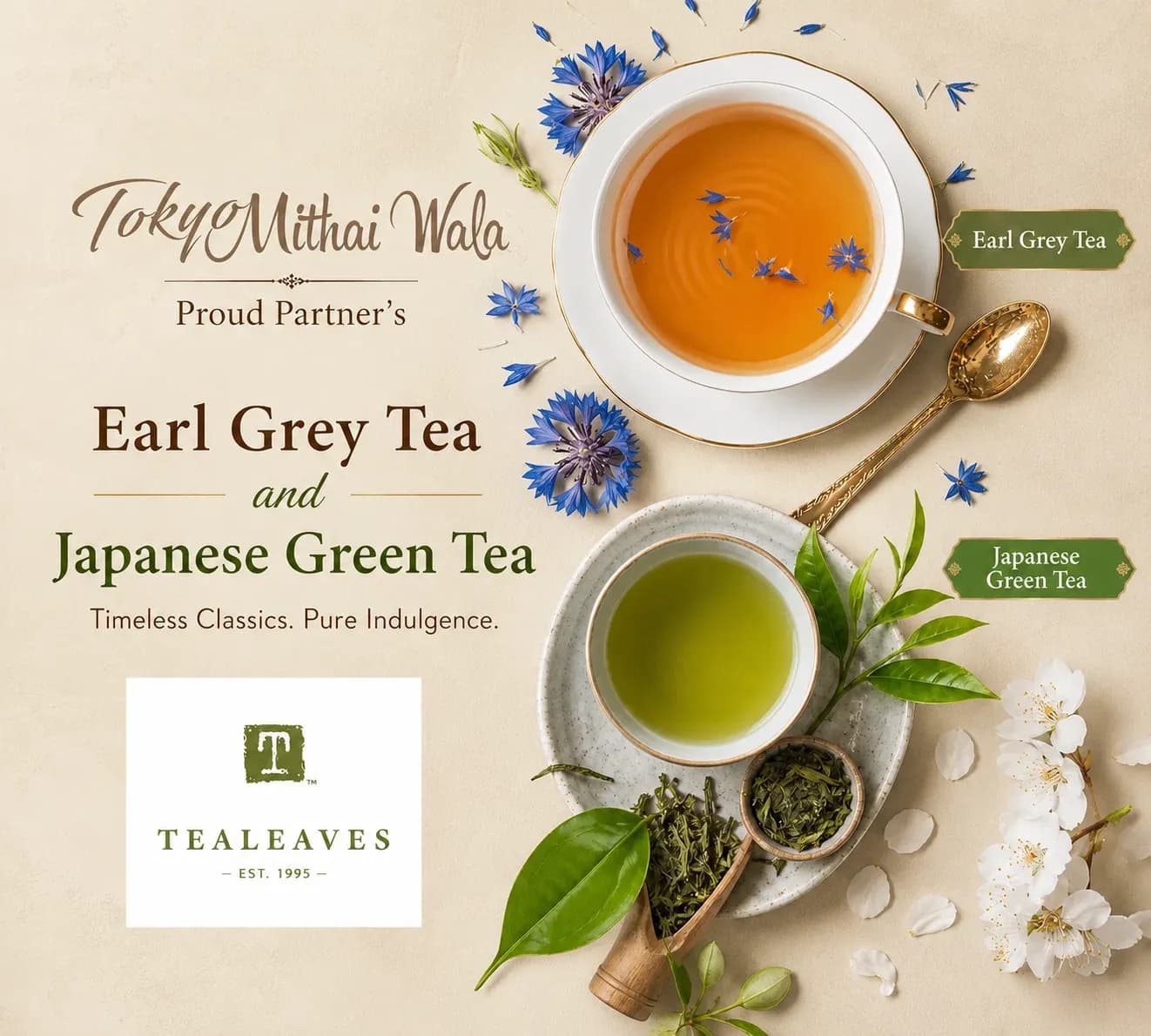 Earl Grey Tea and Japanese Green Tea