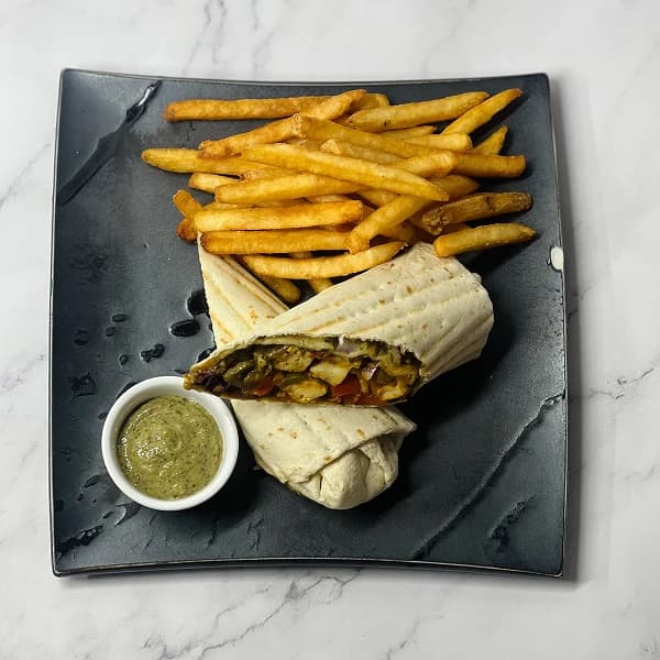 Veggie Wrap & Fries