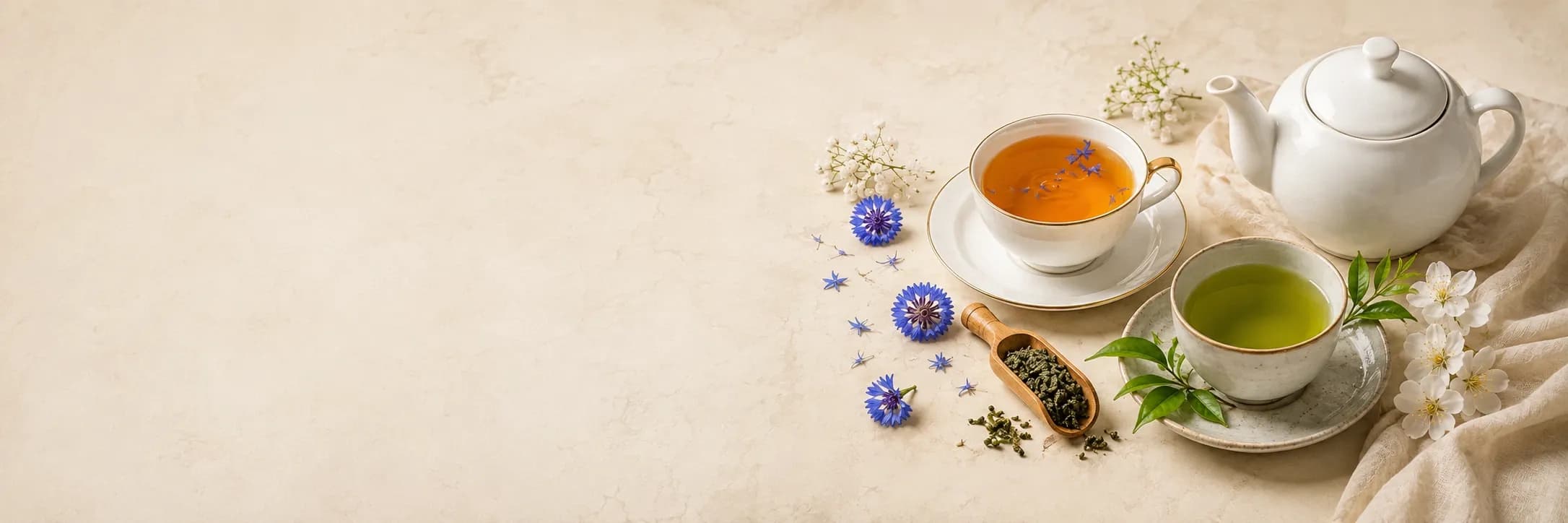 High tea and green tea service